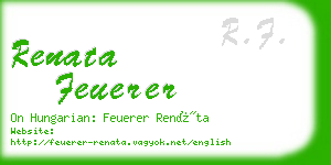 renata feuerer business card